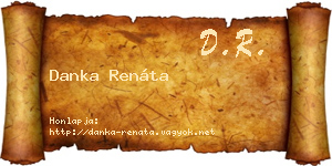 Danka Renáta névjegykártya